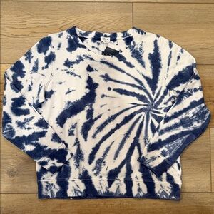 J. Crew Blue/White Tie-Dye Sweatshirt